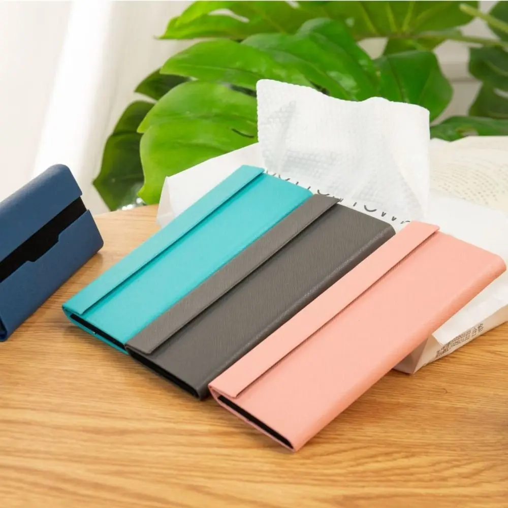 

Cross Pattern Glasses Case Fashion Foldable Leather Hard Case Triangular Sunglasses Storage Box Men