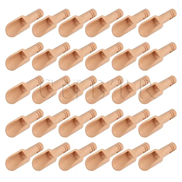 Cnbtr 30Pcs 25X75 Mm/31X90Mmini Kanál Fürdőszó Mosás Por Természetes Fa