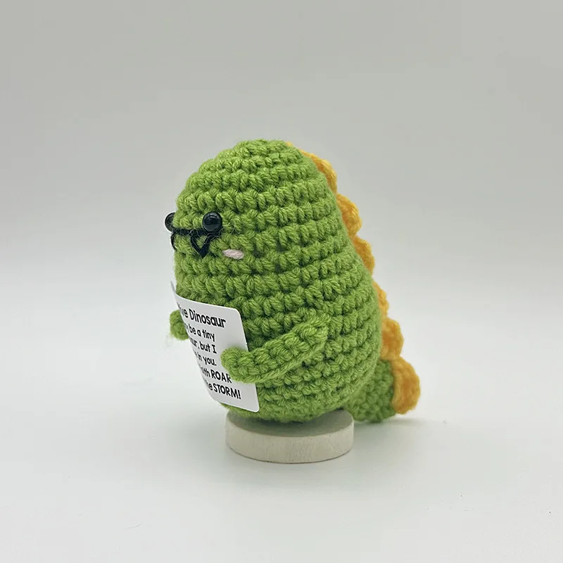 Funny Positive Crochet Sunshine Doll Desktop Ornament Handmade Cheer Emotional Support Positive Sun with Card Home Party Decor 25 S73da538d05184bc3b3220e668873a87b5