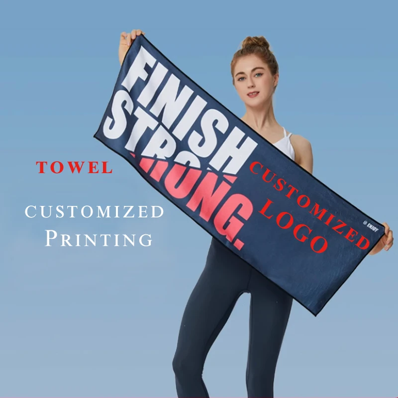 10pcs DIY Image Print Towels Personalized marathon yoga soccer sports towel gift fitness advertising gifts