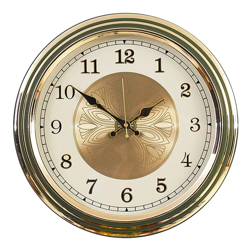 Large Copper Metal Gold Silent Wall Clock A  