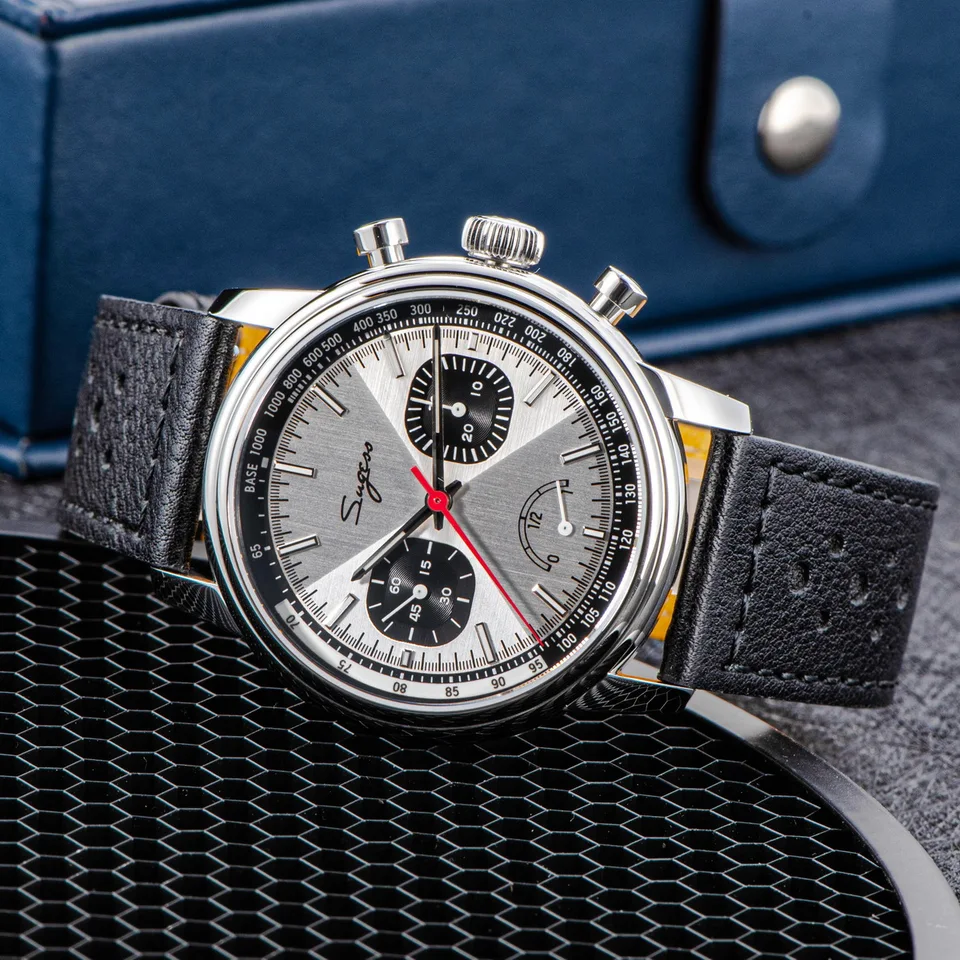 sugess パイロットウォッチ 手巻きクロノグラフ ST1901 S73da7e4b066d4d20937a9c9486905