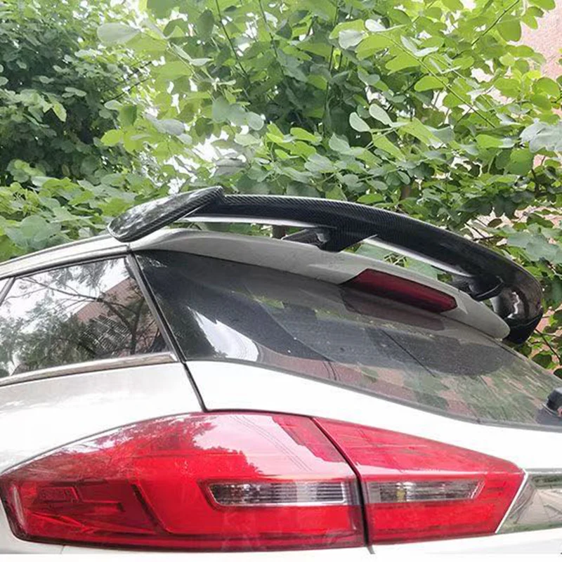 

Car Spoiler Universal Fit for Q1 Q2 W176 W177 I30 I20 ABS Material Carbon Fiber Racing Sedan Car Rear GT Wing black blank New