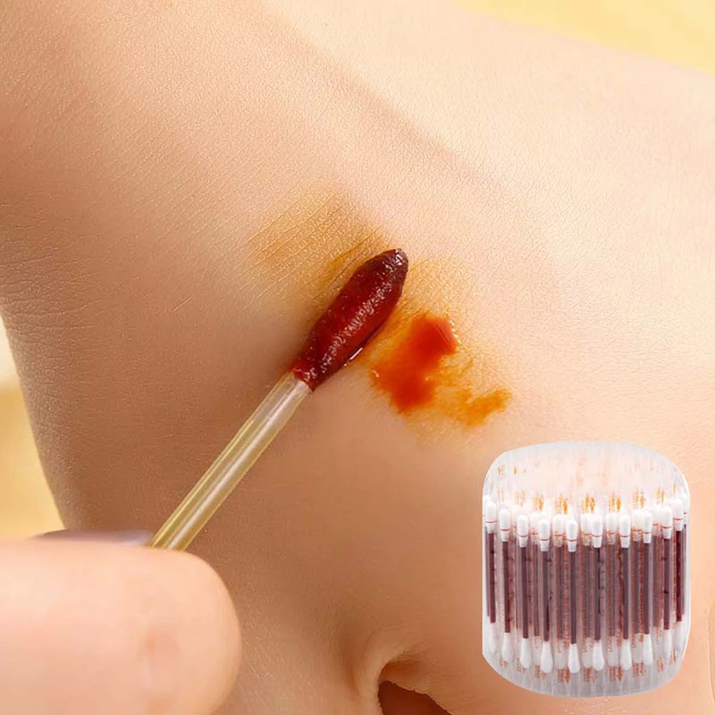 Cotton Swabs Wood Cotton Swabs Disposable Cotton Swabs Iodine Swabs 10 Pcs Disposable Medical Iodine Cotton Stick Swab
