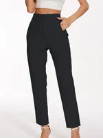 2024 Woman Solid Trouser High Waist Slim Zipper Fly Long Pants Female Wild Commute Office Lady Woman Pencil Pant Street - Image 2