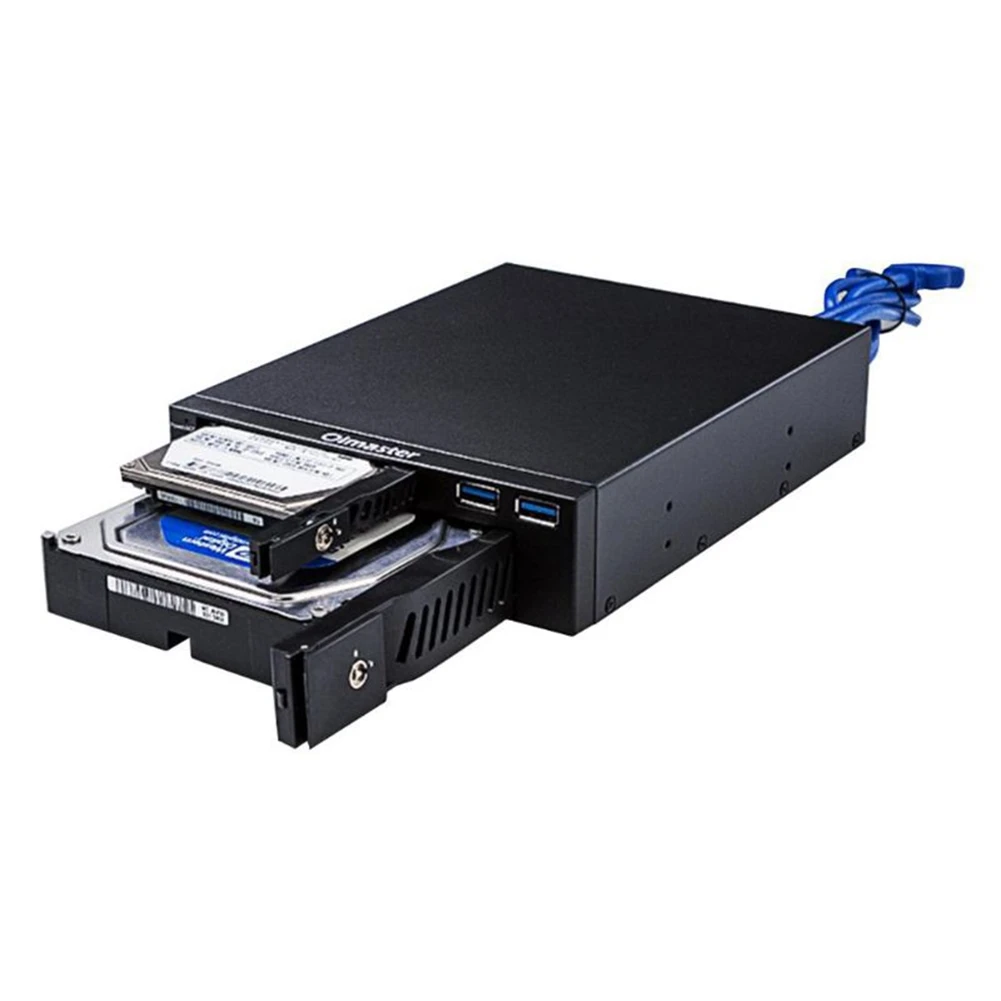 OImaster MR-6203 내장 HDD SSD 케이스 박스, 데스크탑 PC 컴퓨터용 듀얼 USB 광학 드라이브 하드 디스크 인클로저, 2.5 인치, 3.5 인치