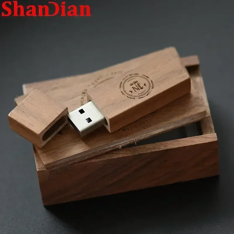 thumbnail image 4 of Nueva unidad flash USB creativa de madera de 64 GB, memoria USB con logotipo personalizado gratuito, memoria USB de 32 GB para fotografía, disco U de 16 GB, regalo de boda de 8 GB, 4 of 5
