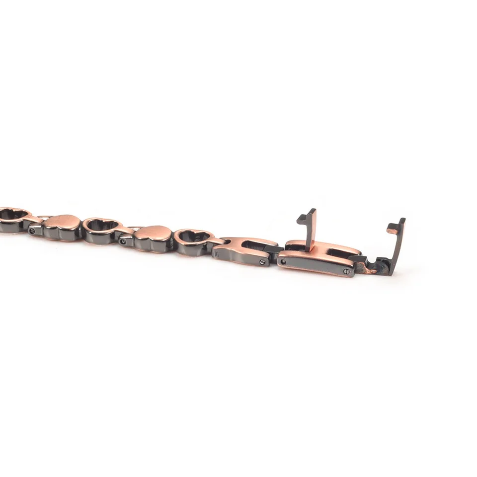 Heart Hollow Magnetic Bracelet Copper Color Wristband Chain Link magnetic bracelet
