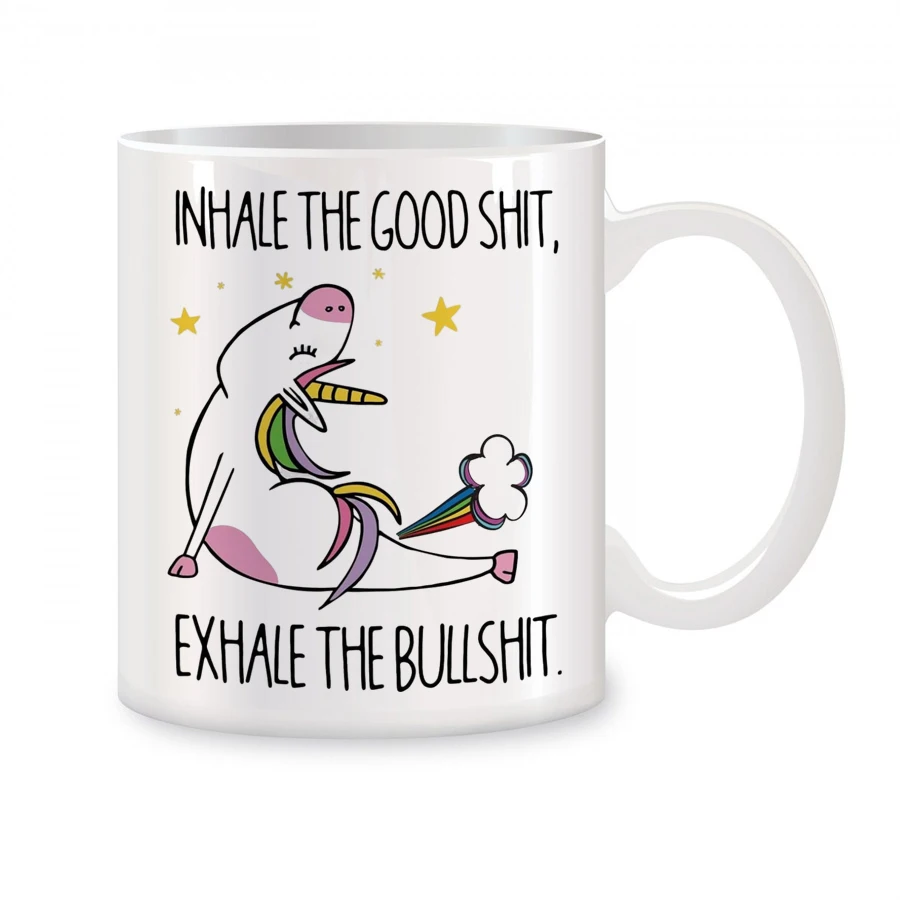 Unicorn Women's Gift Cup, Inspire Good Things, Dispel Negative Energy, Yoga Birthday Gift, Teacup_voghion.com