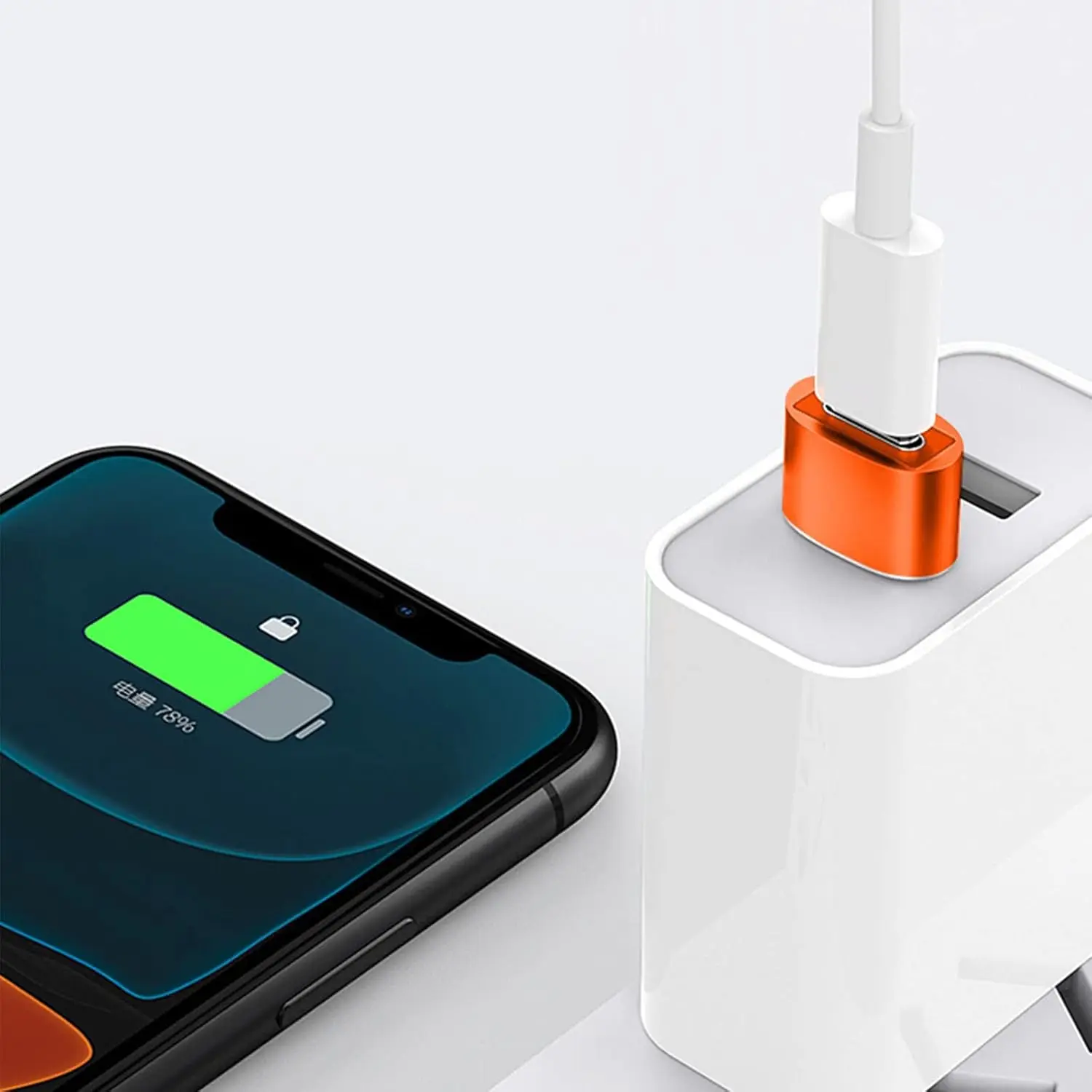 6A USB-C OTG 어댑터 120W USB-C(수) to Type-C(암) 충전 컨버터 맥북 삼성 데이터 전송 어댑터
