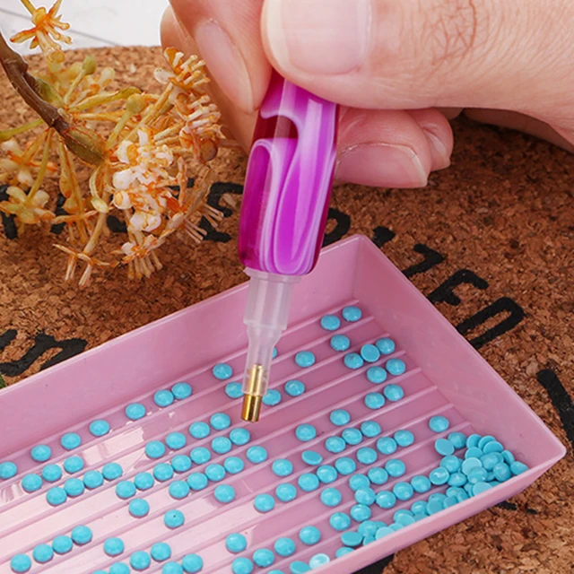 Stylo de peinture diamant 5D, perceuses à pointe en cristal, outils faits à la main avec têtes de forage à pointe métallique, accessoires de pointe de stylo multi-placer 5