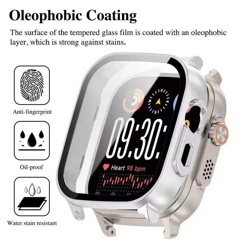 Milanese Loop Metal Bracelet & Tempered Glass Screen Protector Set