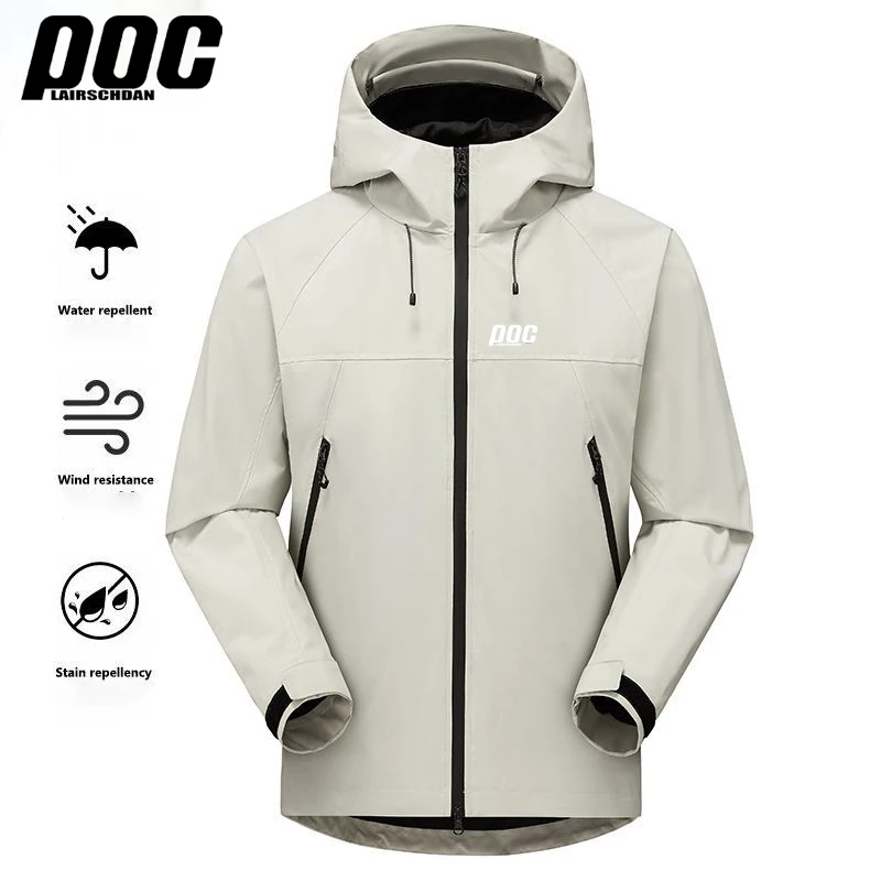 LairschDan POC Waterproof Jacket Men MTB Windbreaker Hoodie Bike Raincoat Road Motorcycle Bicycle Clothing Cortavientos Hombre