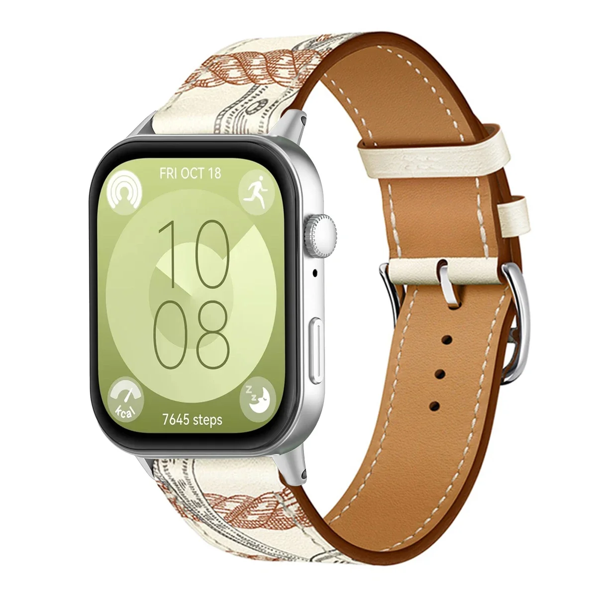 Premium PU Leather Sport Wristband Bracelet - Universal Smartwatch Replacement Strap