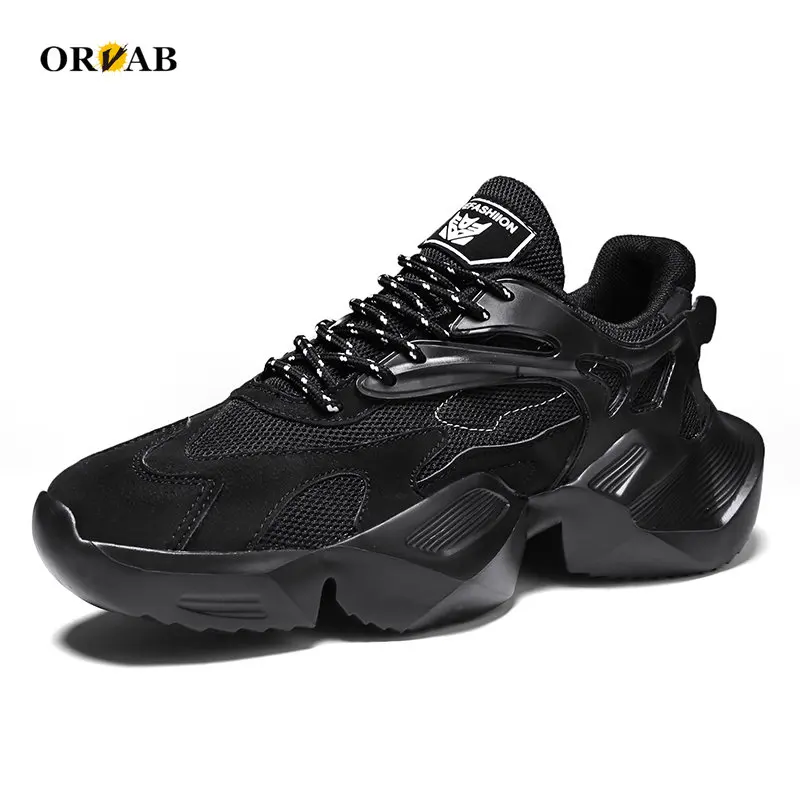 

Brand Shoes Men Casual Shoes Tenis Masculino Adulto Black Male Footwear Zapatillas Deportivas Hombre Height Increasing Sneakers