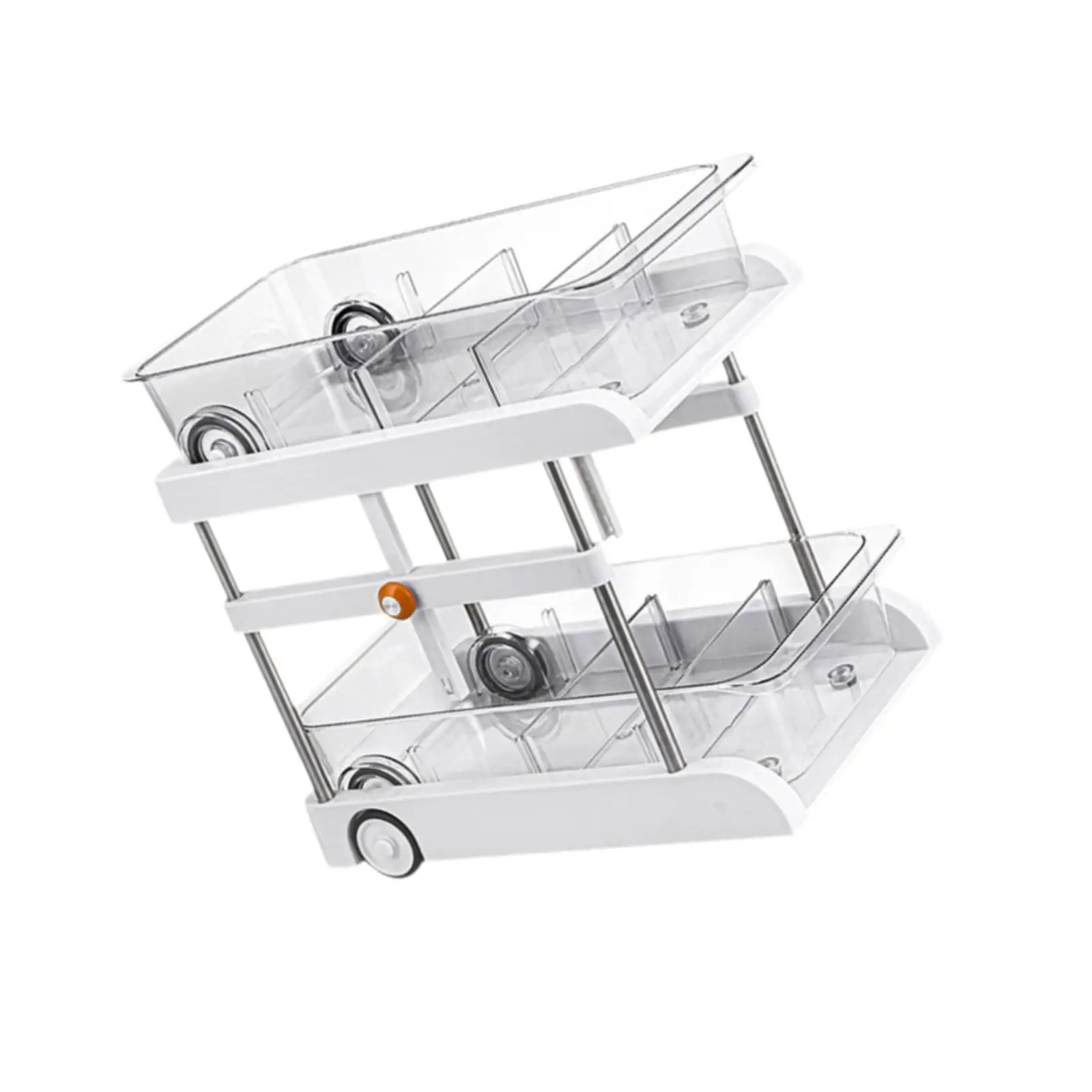 Bathroom Under Cabinet Organizer Shelf with Dividers Multifunctional for Office Removable Drawer Height Adjustable 20.5-41cm