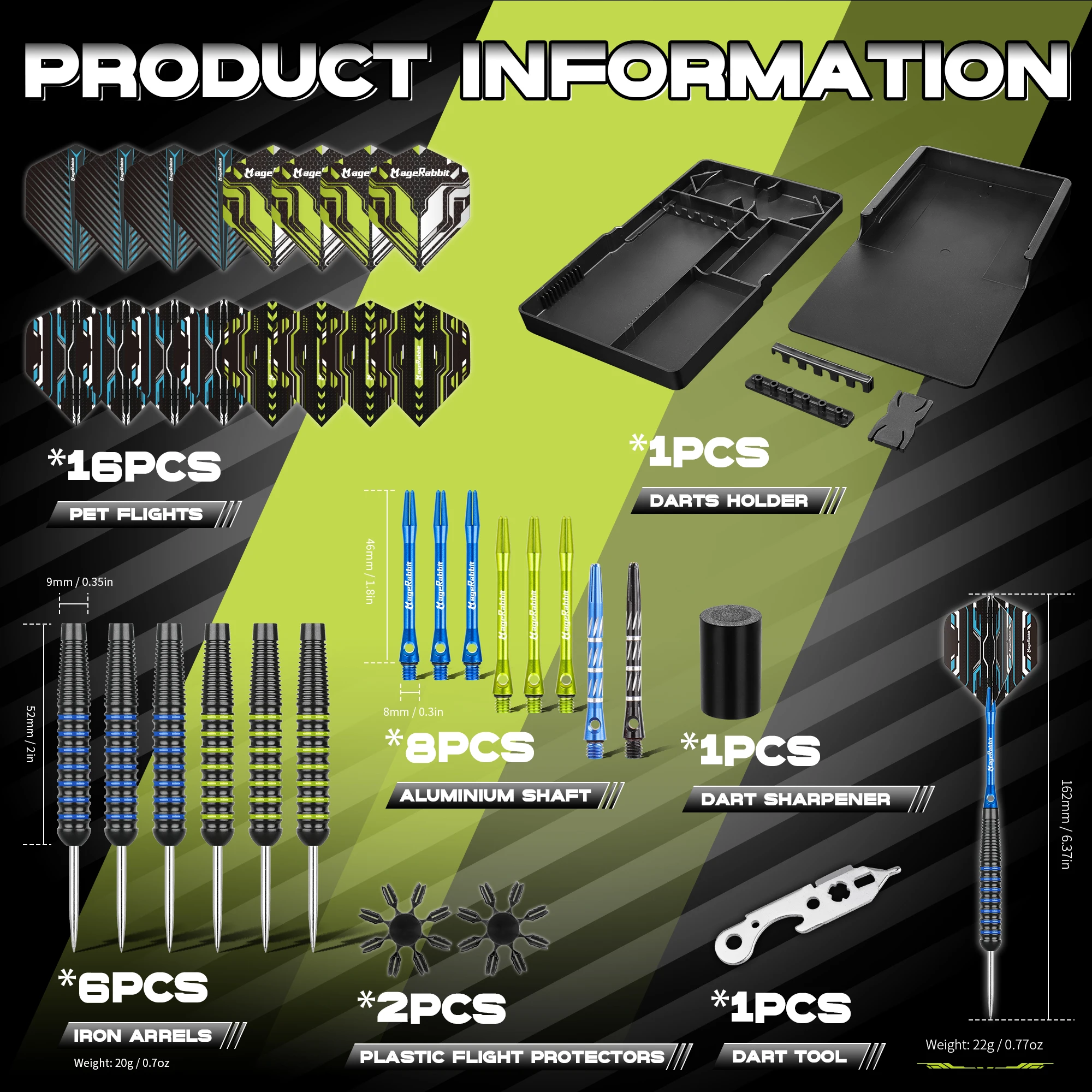 Set Freccette Professionale CyeeLife Da 20g – Punte In Metallo, 6 Ali, Borsa Porta Darts E Proteggi-punte