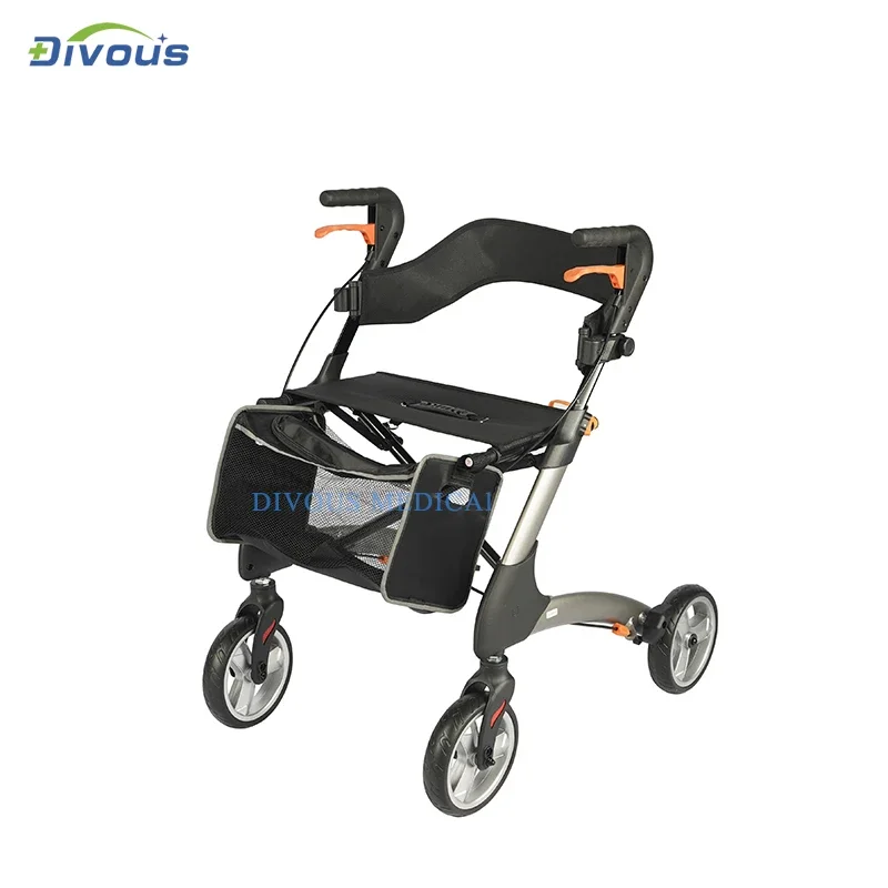 Heavy Duty Medical Aluminum Alloy Rehabilitation Therapy Rollator Walker for Disabled Elderly 3