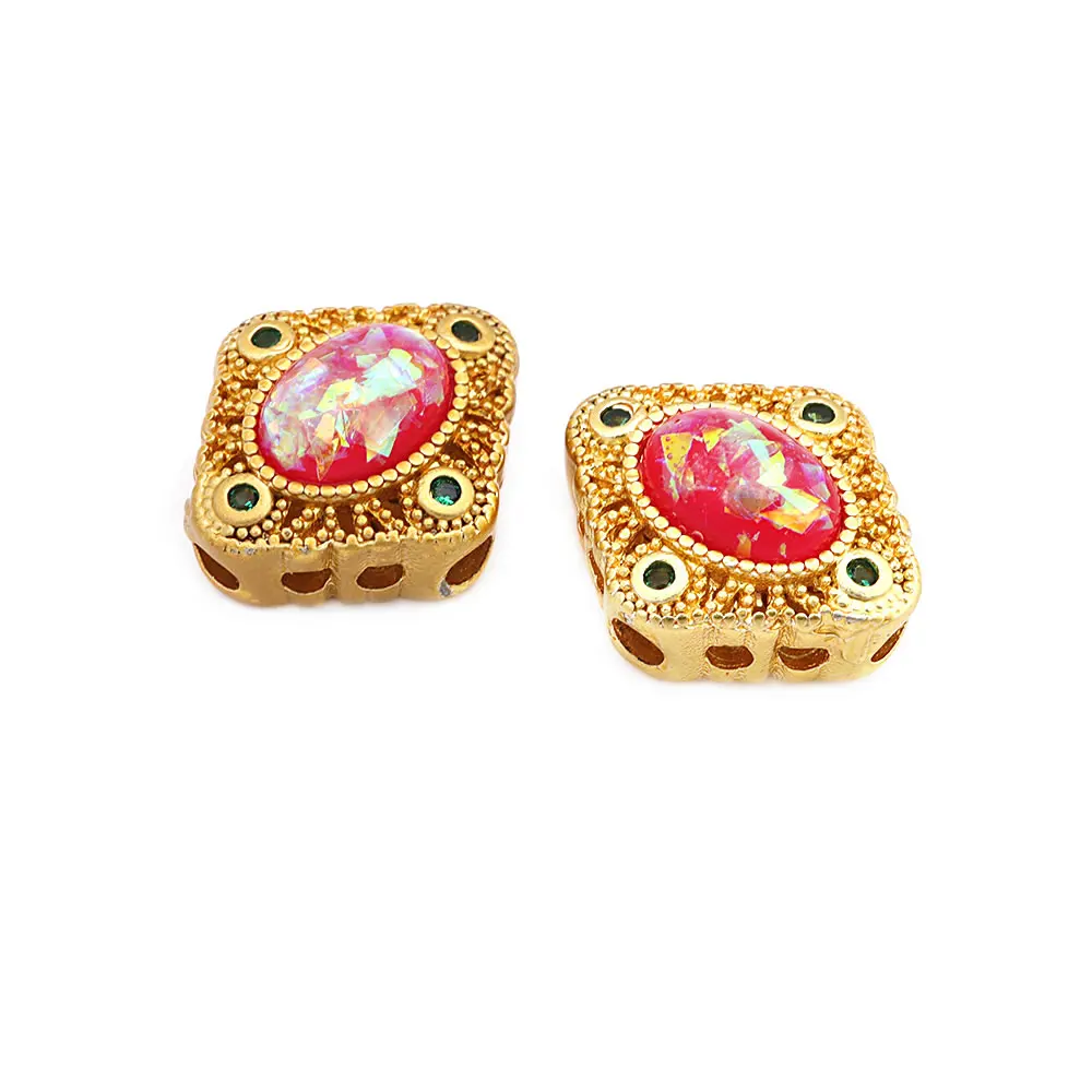 Pulseras de Cuentas Nepalesas Vintage Estilo 5PCS Brasso Dorado Mate Accesorios DIY para Hacer Joyería - details 44