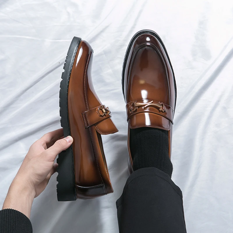 Handmade Mens Wingtip Oxford Shoes Grey Leather Brogue Men's Dress Shoes Classic Business Formal for Men Zapatillas Hombre