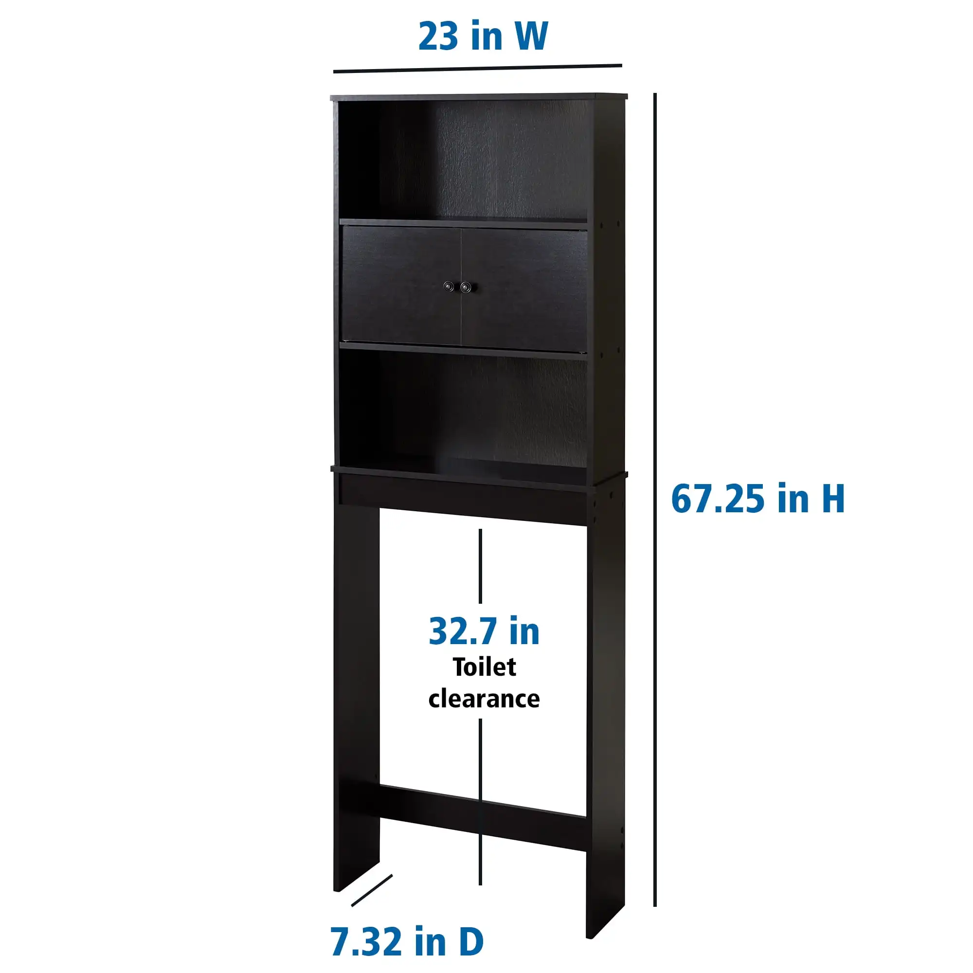 Over-The-Toilet Bathroom Space Saver Storage Cabinet, 3 Shelves, Espresso 2