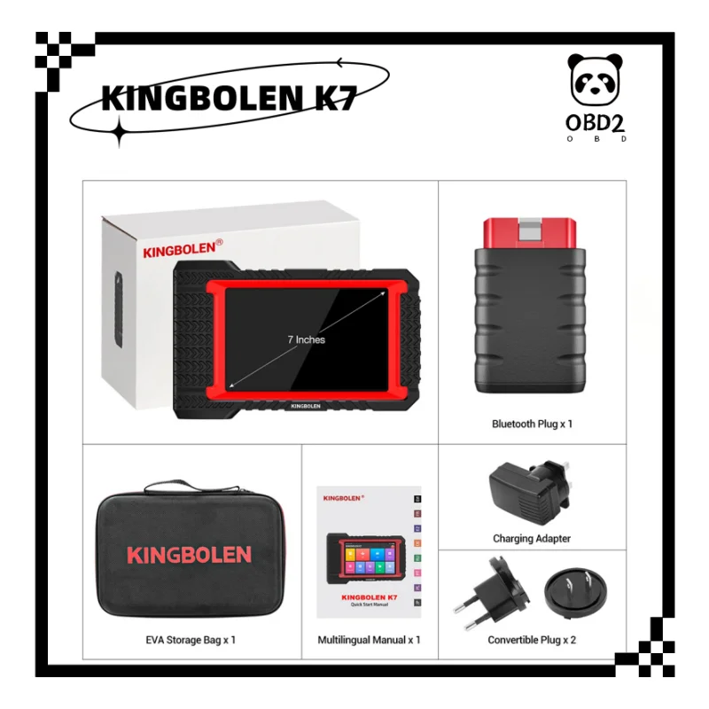 

KINGBOLEN K7 автомобильный диагностический инструмент для всех систем кодирование ЭБУ активный тест 28 сбросов АВТОСБРОС OBD2 сканер PK THINKSCAN MAX 2