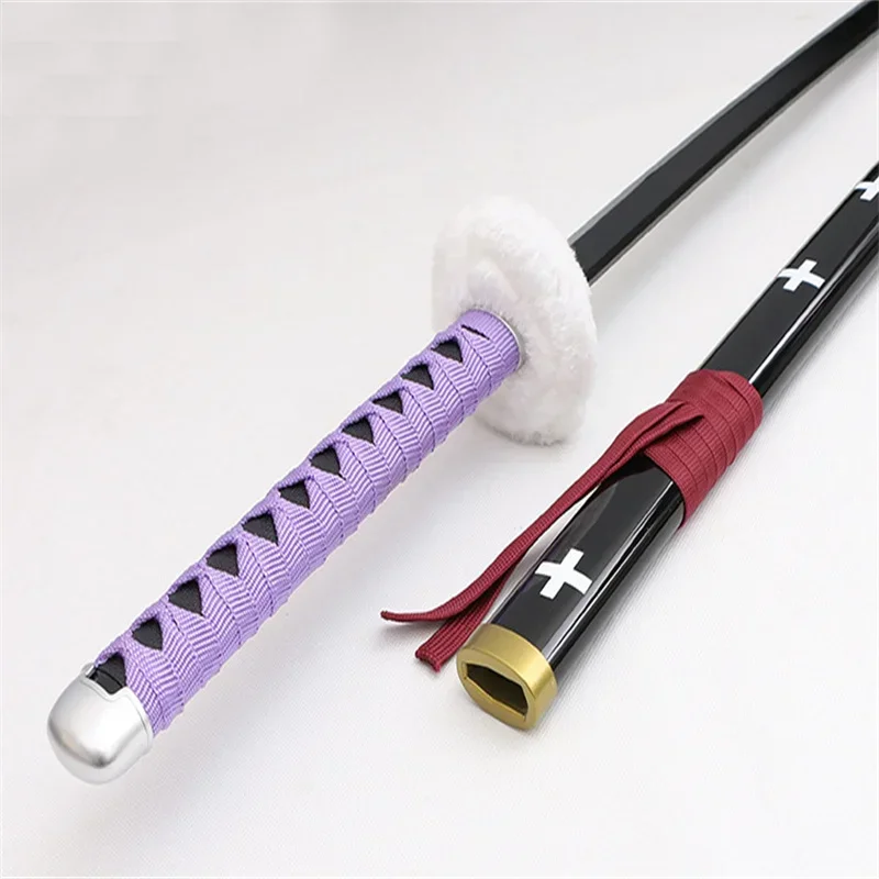 Newest Cosplay Trafalgar Law Purple Style Katana Weapon Sword Role Playing Trafalgar D Water Law 104cm Wood Model 3
