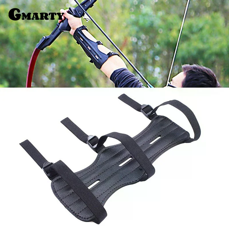 Protezione per Braccio in Pelle per Tiro con l'Arco, 3 Cinghie, Protezione Avambraccio Sicura e Regolabile, Accessori per Caccia, Tiro e Allenamento - immagine 3