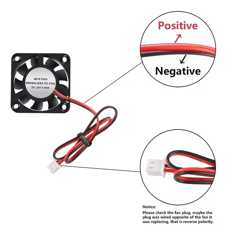 Cooling Fans 3D Printer 4010 Brushless DC Fan 12V 24V 40*40*10mm Low Noise Ball Bearing Sleeve Hydraulic Fluid Bearing
