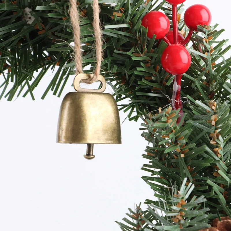(2PCS/set)3.44X3.5Cm Christmas Retro Horn Decoration Christmas Tree Pendant New Year Atmosphere Celebration Joy and Celebration