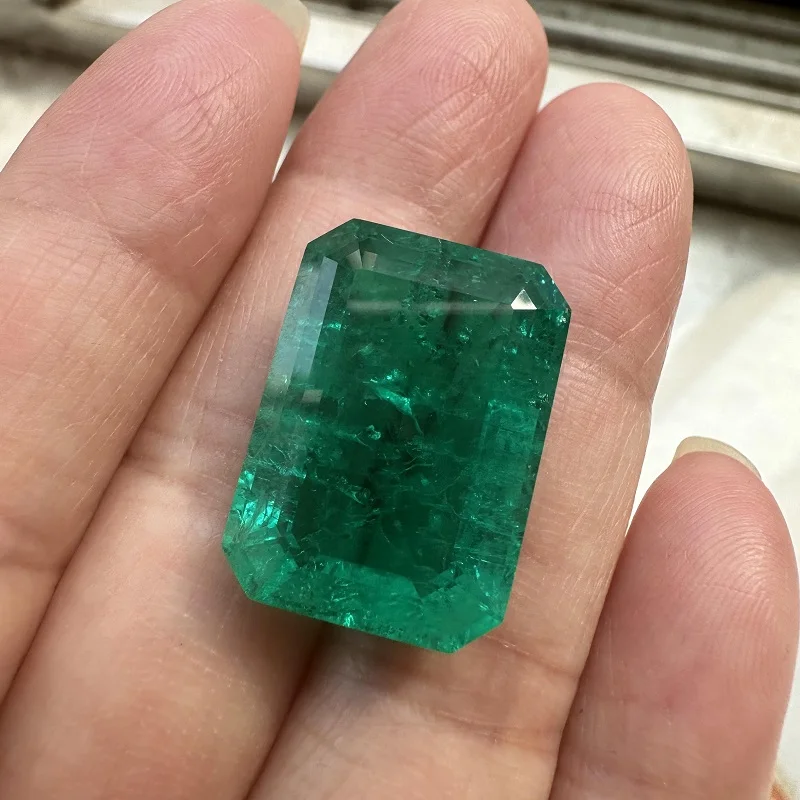 Pirmiana Top Quality 22.68ct Lab Grown Emerald Hydrothemal Method Labemeralds Nice Inclushions Like Natural Gems