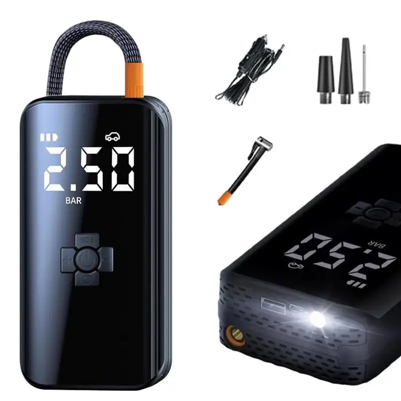 

Motorcycle Tire Pump USB Charging Car Pump With LED Light Car Repair Tools Tire Accessories For Bicycles Automobiles Motorcycles