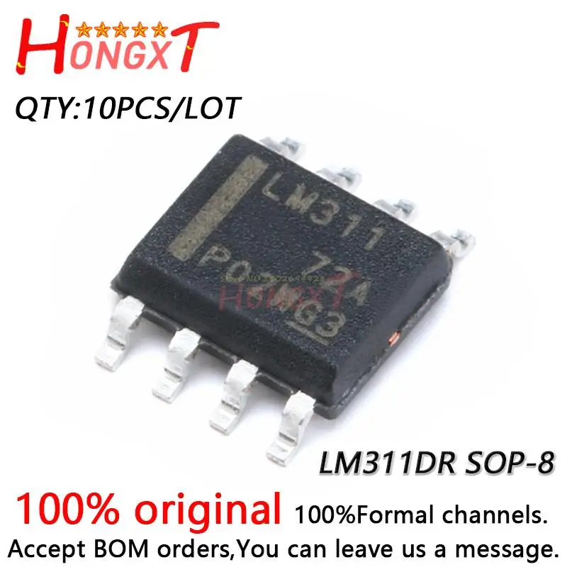 

10 шт. 100% новый LM311 LM311DR LM311DR2G SOP-8 LM311P LM311N DIP-8 Компаратор напряжения.