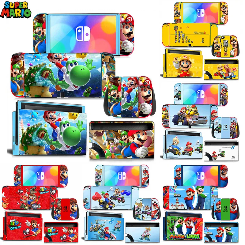 Super Mario Cartoon Color Adesivos, Consola de Jogos, Corpo Inteiro,  Decalques, Controlador Host, PS4, Pro