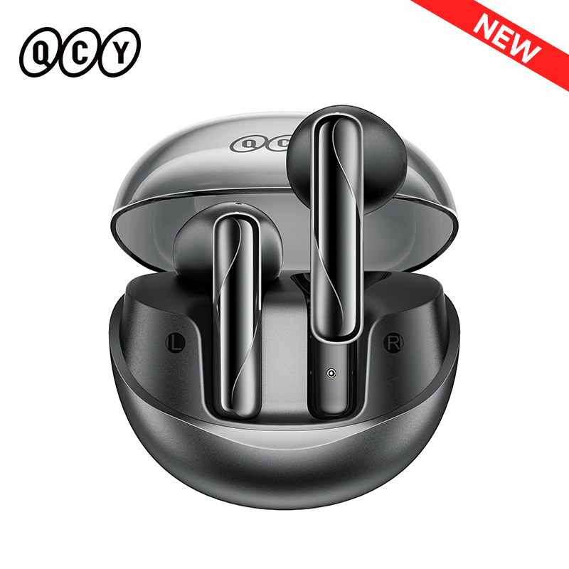 QCY AilyBuds Clear Wireless Earphones Bluetooth 5.3 TWS Earbuds Semi in-Ear Gaming Headset 4 Mics ENC Transparent Headphones