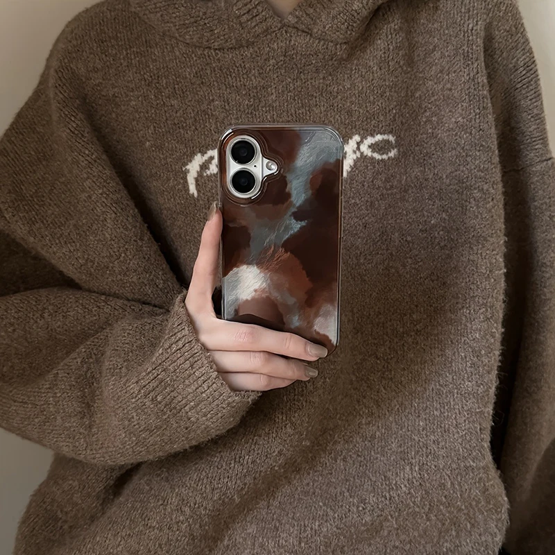 Vintage Coffee Blend Brown Print Phone Case - Autumn Winter Collection