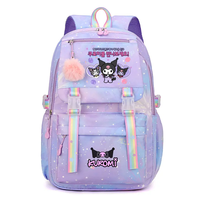 Вместительный водонепроницаемый рюкзак Mochila Kuromi Melody, школьный Подарочный ранец для девочек и студентов в стиле аниме для косплея