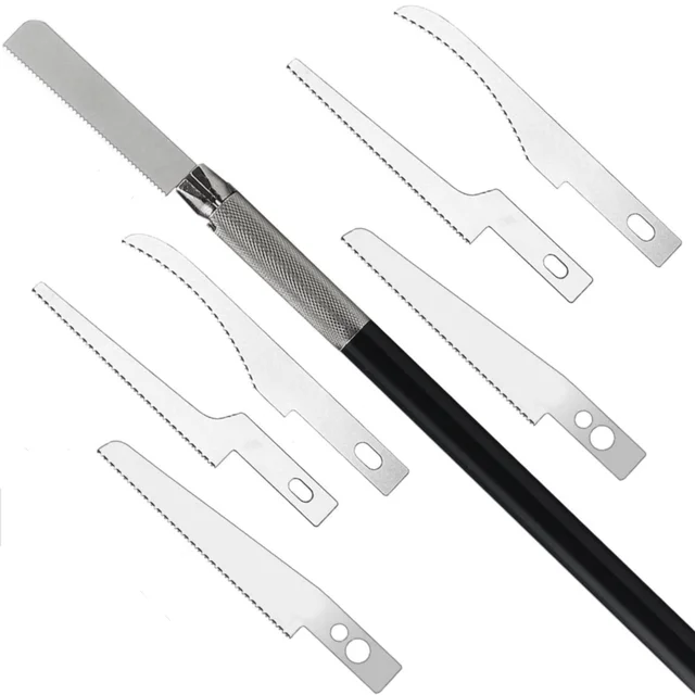 JOYSTAR Mini Hand Saw Model Craft Tools with 6 Pieces Blades Modelling