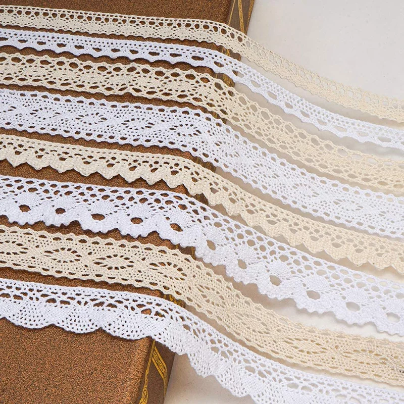 Vintage Lace Ribbon, Lace Trim, Crochet Lace Scalloped Edge for Bridal  Wedding Decoration Christmas Package DIY Sewing Craft Supply, Approx 33  Yards