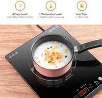 Induction Cooktop, iSiLER 1800W Sensor Touch Electric Induction Cooker Hot Plate with Kids Safety Lock, 6.7" Heating Co 2