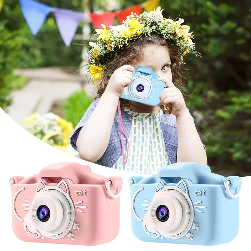 Children's Camera 2 Inch Dual Camera 1080P HD Screen Kids Digital Outdoor Photography Video Mini Educational Toys