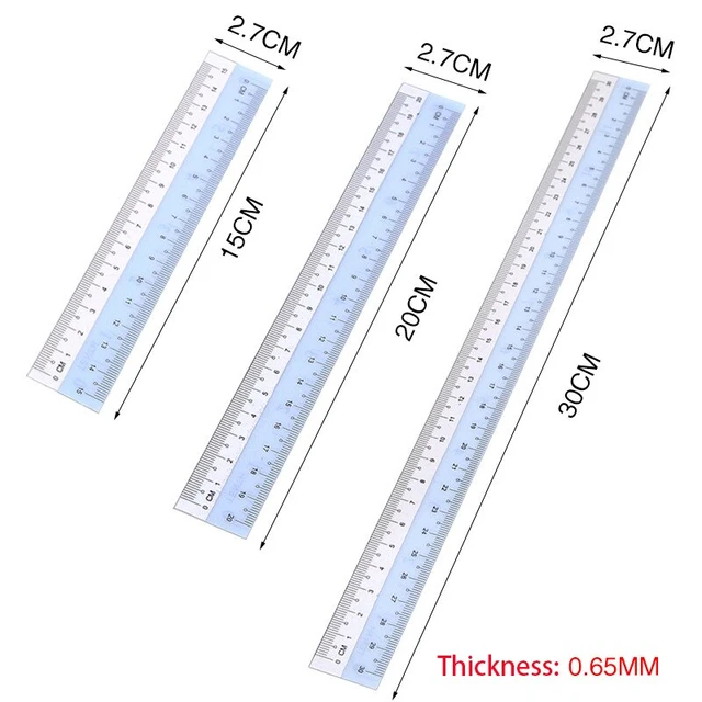 6 (15cm) Plastic Ruler (3/Pack) 24 Packs