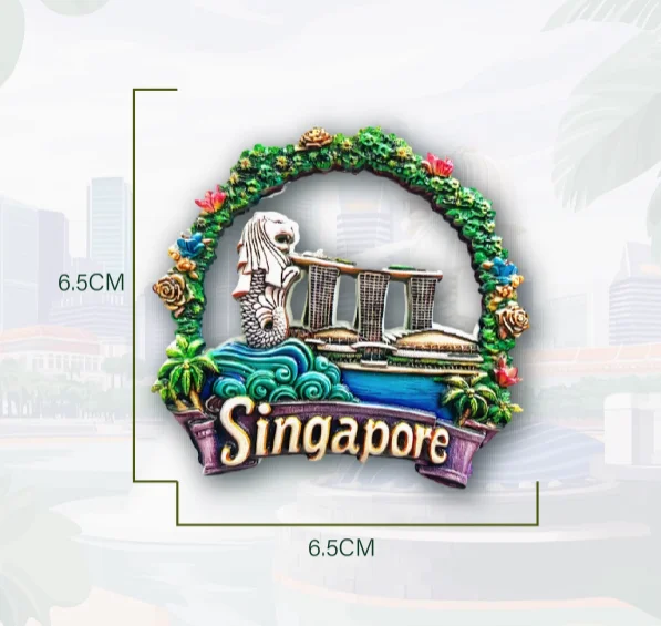 3D Singapore Koelkast Magneet toeristische Souvenir Sticker, Thuis