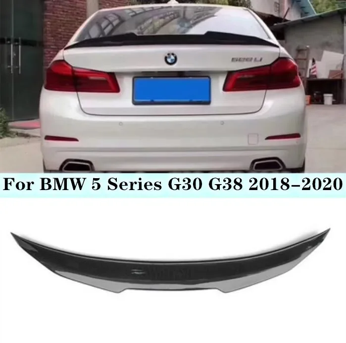 

Fits For BMW 5 Series G30 G38 2018 2019 2020 2021 2022 High Quality Carbon Fiber Rear Trunk Lip Spoiler Splitters Wing