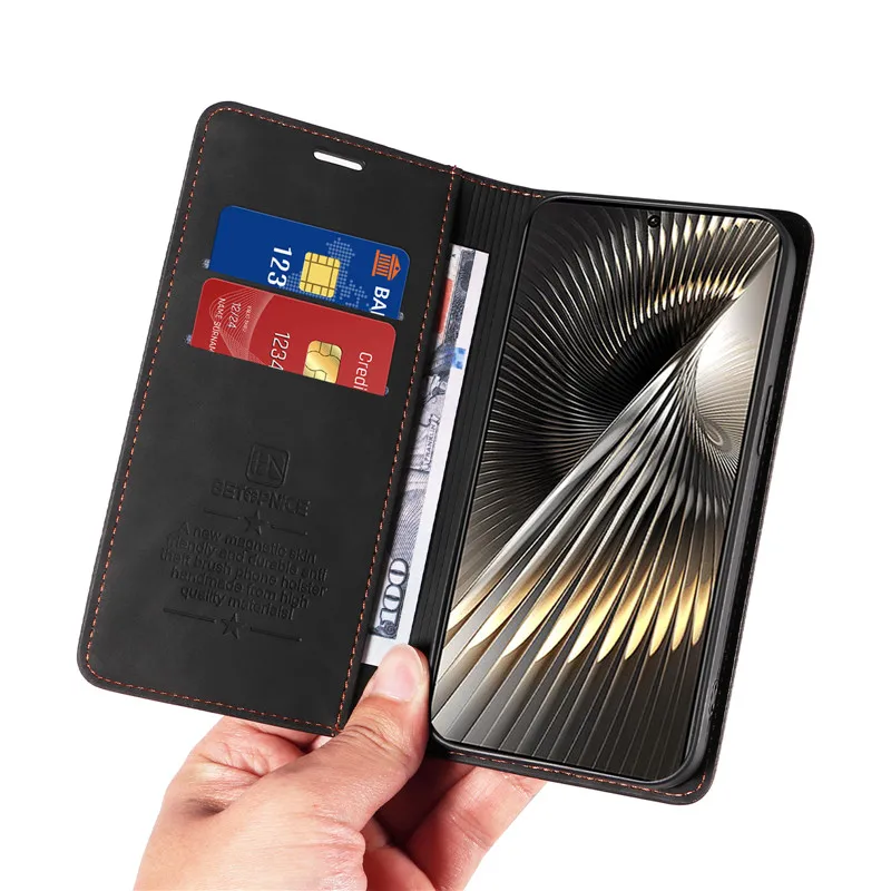 Anti-theft Phone Case For Xiaomi Poco F6 M6 C61 C65 X6 PocoM6 Pro 4G F6Pro 5G Wallet Flip Card Holder Business Leather Cover phone case leather phone case leather wallet case leather case