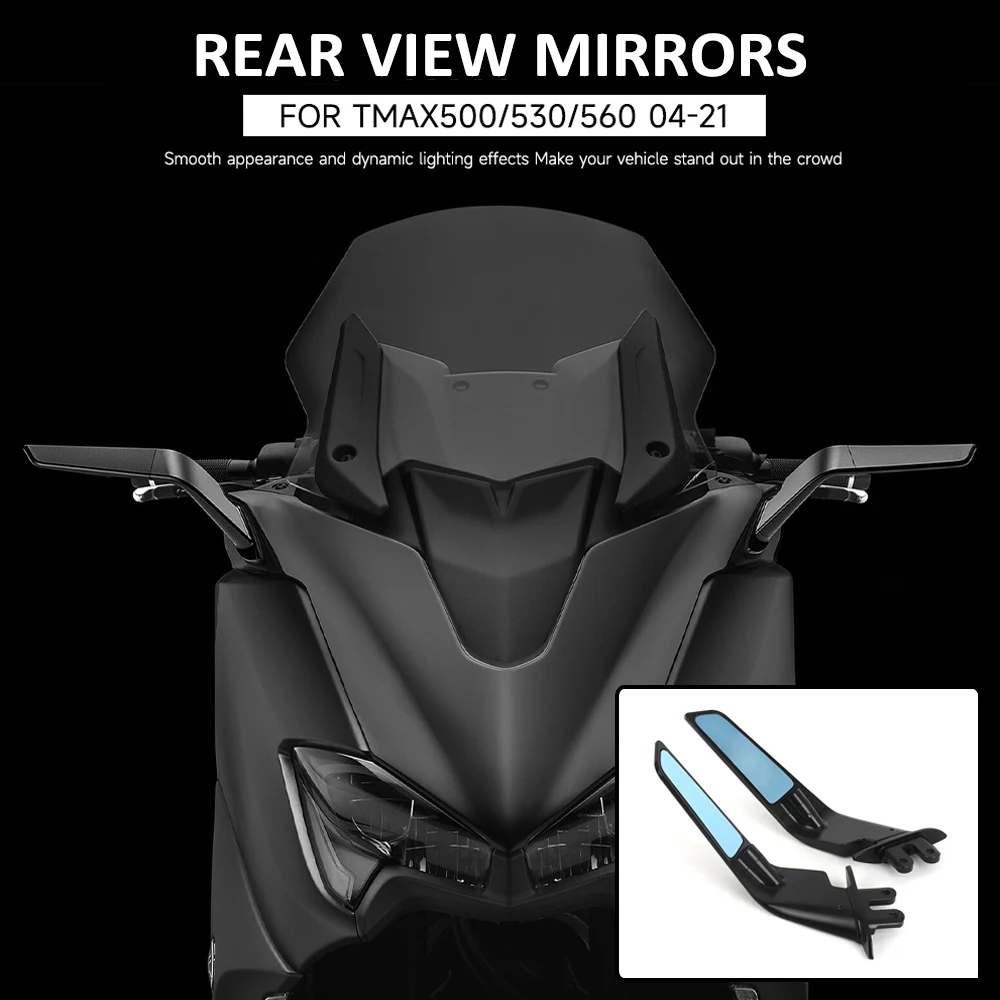 Motorcycle-Rearview-Rear-View-Mirrors-Glass-Back-Side-Mirror-Kit ...