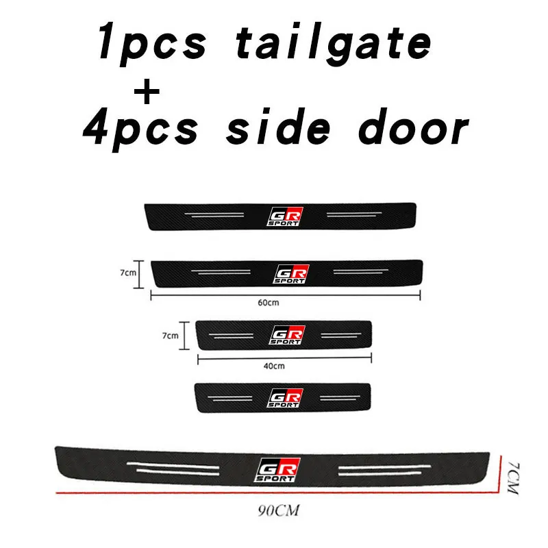 자동차 탄소 섬유 도어 씰 환영 페달 Toyota GR Sport Gazoo Racing Yaris 86 Corolla Hilux Supra C-HR 액세서리 인테리어