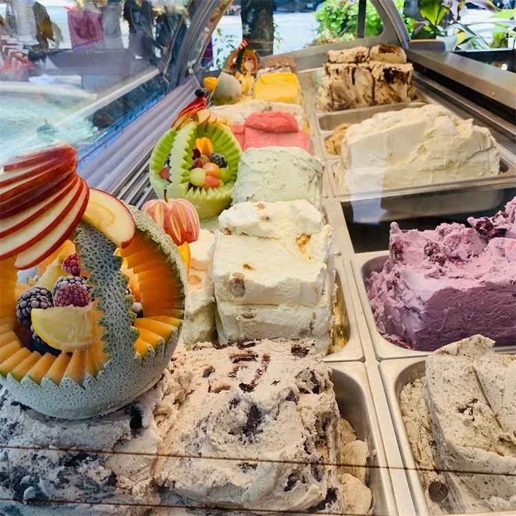 Supermarket Refrigeration Equipment Gelato Display Fridge Showcase Freezer For Ice Cream - Image 6