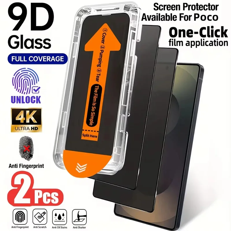 Premium Privacy Tempered Glass Screen Protector - Dust-Free, Anti-Peep Protective Film