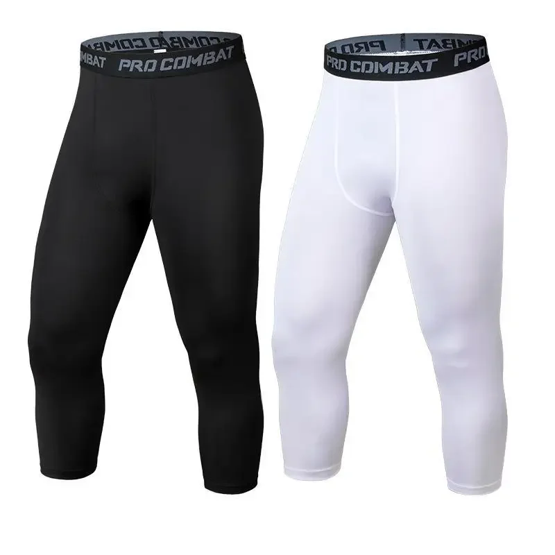 Men's Sports Running Fitness Compression Leggings Basketball Baseball Cycling High Elasticity Quick Dry 7/9/13 Inch Leggings sports leggings